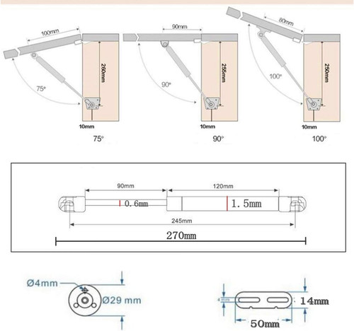 Gas hydraulic strut stay - hydraulic,